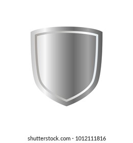 Silver Shield Shape Icon 3d Gray Stock Vector (Royalty Free) 1012111816 ...