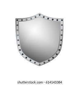 Silver Shield Shape Icon 3d Gray Stock Vector (Royalty Free) 1237109062 ...