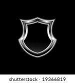 silver shield. Vector