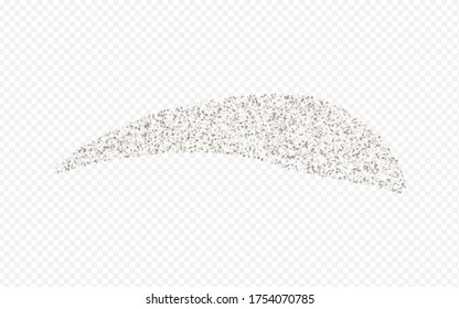 Silver Shine Anniversary Transparent Background. Isolated Confetti Design. White Sparkle Rich Illustration. Dot Art Card.