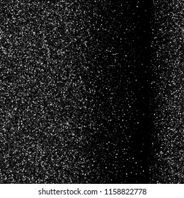 Silver shine of confetti on a black background. Illustration of a drop of shiny particles. Decorative element. Luxury background for your design, cards, invitations, gift, vip. 