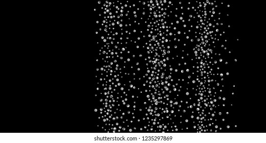 Silver shine of confetti on a black background. Illustration of a drop of shiny particles. Decorative element. Luxury background for your design, cards, invitations, gift, vip.