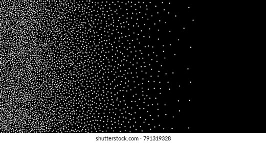 Silver shine of confetti on a black background. Illustration of a drop of shiny particles. Decorative element. Luxury background for your design, cards, invitations, gift, vip.