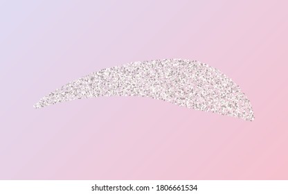 Silver Shine Effect Pink Background. Luxury Circle Backdrop. White Confetti Anniversary Banner. Sequin Light Illustration.
