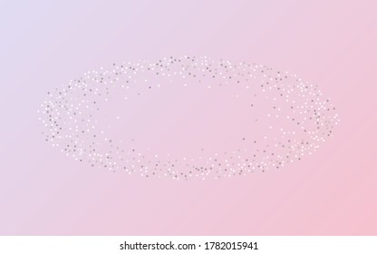 Fondo Rosa Brillante Y Luminoso. Patrón de Confetti de Navidad. Cartel de caída de la Ronda Blanca. Postales de la Novia Polvorienta.