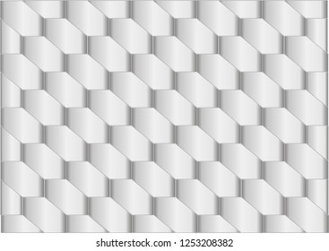 silver shiny background with hexagons