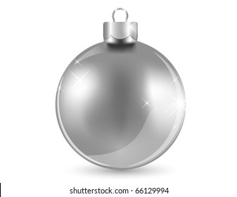 Silver shiny ball