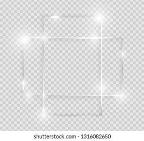 Silver shiny glowing vintage frame with shadows isolated. Decorative white gold luxury line border for invitation, card, sale, photo etc. Vector illustration