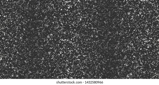 Silver shiny speckles on dark background. Grungy recycled speckled elements natural terrazzo camouflage textured surface seamless repeat vector pattern. Grunge, cement, concrete.  Gravel.