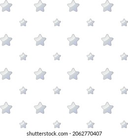 Silver Shiny Star Seamless Pattern - Amazing vector pattern of a silver star suitable for background fabric pattern, design asset, valentine day, wrapping paper, wallpaper and illustration in general