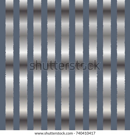 Silver Shiny Stripped Background on purple. Vector Illustration