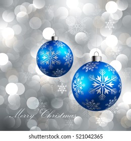  Silver Shiny Vector Christmas Card Background Template