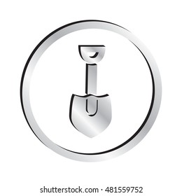 Silver Shovel Icon