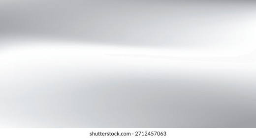 Fondo de lámina simple de plata con textura de espejo de metal. Superficie degradada de cromo con Vector brillante claro abstracto moderno