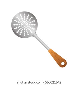 silver skimmer tools icon image, vector illustration