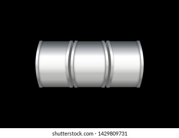 Silver Slot Machine Slots Reel Spin Gambling Vector Illustration