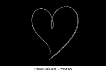 Silver small confetti on a black background. Luxury festive background. Silver abstraction from the points scattered over the black background. Design element for postcard, poster, banner. Vector.