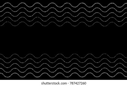 Silver small confetti on a black background. Luxury festive background. Silver abstraction from the points scattered over the black background. Design element for postcard, poster, banner. Vector.