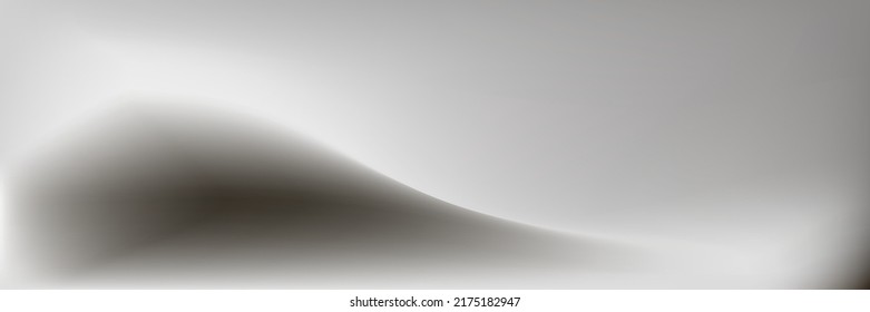 Silver Smog Cloud Weather Blurry Gradient Backdrop. Liquid Grey Smooth Gray Curve Gradient Mesh. White Light Metal Flow Wavy Pastel Background. Smoke Cloudy Monochrom Fluid Water Sky Design Pic.
