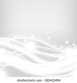 Silver smooth energy waves background for postcard
