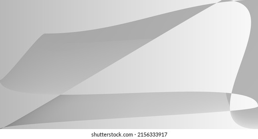 Plata Capas Suaves Gris Fondo De Moda. Ilustración Mínima Monocromática Fluida Futurista. Superficie de suavidad metálica digital de color gris aluminio. Tecnología dinámica Malla de degradado de forma moderna.