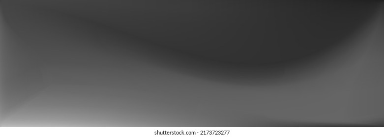 Silver Smooth Surface Illustration. Grauer Wavy Gradient Mesh. Blank monochromatische Wavy Gradient Mesh. Lebhafter schwarz-weißer glatter Hintergrund. Metallischer, trendiger Hintergrund des Wassers.