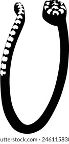 Silver Snake Ring Silhouette on vector illustration. icon, snake ring, logo.