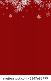 Silver Snow Vector Burgundy Background. Xmas Gray Snowfall Card. Snowflake Light Pattern.