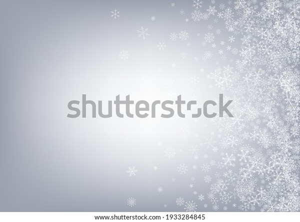 Silver Snow\
Vector Gray Background. Holiday Snowflake Banner. White Falling\
Illustration. Xmas Snowfall\
Card.