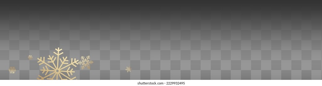 Silver Snow Vector Transparent Panoramic Background. Falling White Snowflake Pattern. Snowfall New Texture.