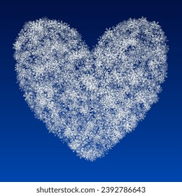 Silver Snowfall Vector Blue Background. magic Snowflake Design. Gray Abstract Backdrop. Winter Snow Card.