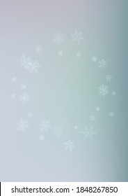 Silver Snowfall Vector Grey Background. magic Snow Wallpaper. Gray Abstract Holiday. Falling Snowflake Backdrop.