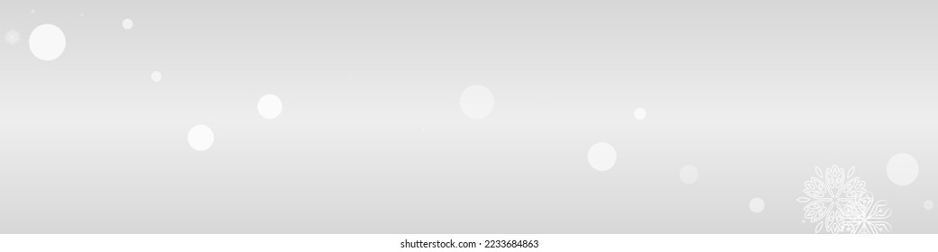 Silver Snowfall Vector Grey Panoramic Background. Christmas Snow Transparent. Gray Holiday Pattern. Winter Snowflake Wallpaper.