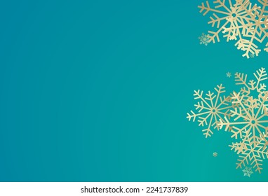 Fondo de Bronce del Vector de Snowflake Plateado. Fondo de Nieve Blanca de Invierno. Diseño navideño de nieve.