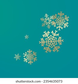 Silver Snowflake Vector Bronze Background. Xmas Gray Snow Illustration. Snowfall magic Wallpaper.