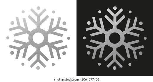Copo de nieve plateado - Ornamento de cristal vector