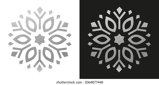 Silver Snowflake - Vector Crystal Ornament