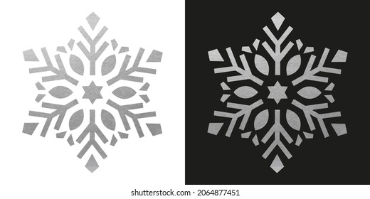 Silver Snowflake - Vector Crystal Ornament