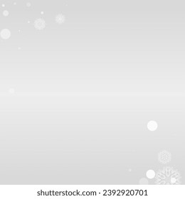 Silver Snowflake Vector Grey Background. Fantasy Snowfall Texture. White Christmas Pattern. magic Snow Wallpaper.