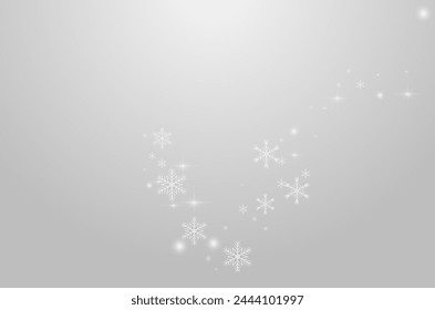Silver Snowflake Vector Grey Background. Overlay Elegant Flake Invitation. Magic Dots Card. Glitter Confetti Design.