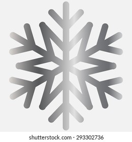 Silver Snowflake - Vector Icon