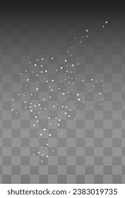 Silver Snowflake Vector Transparent Background. Abstract White Snowfall Texture. Snow New Backdrop.