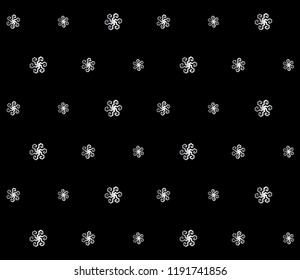 Silver snowflakes. Seamless pattern.