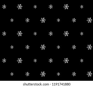 Silver snowflakes. Seamless pattern.
