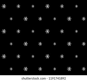Silver snowflakes. Seamless pattern.
