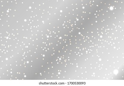 Silver Sparkle bokeh background. Soft blur light effect wallpaper. Abstract background bokeh blurred. Shiny bokeh light effect. Vector illustration.