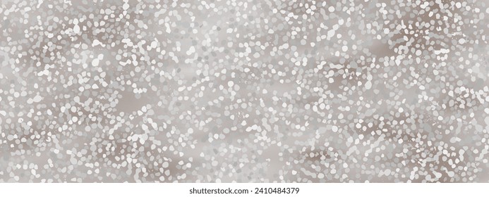 Silver sparkling pebbled stingray skin with shiny scales seamless texture. Wallpaper with organic shark leather pattern. Scattered leatherette background. Grainy surface