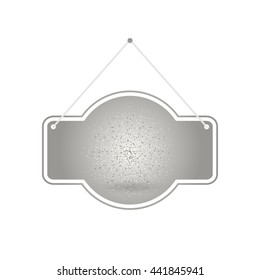 Silver sparkling ribbon. Silver vector illustration