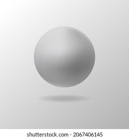 The silver sphere. 3d ball isolated on a light gray background.