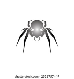 Aranha prateada. É o logotipo vetorial para empresa e marca